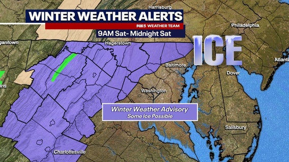 Winter weather alerts: Snow flurries spotted across DC, Maryland & Virginia