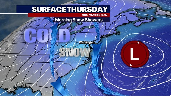 Snow showers, bitter cold temperatures Thursday across DC region