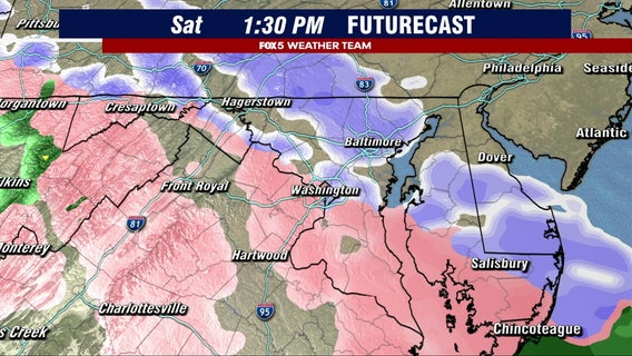 Snow, sleet, freezing rain expected Saturday across DC region