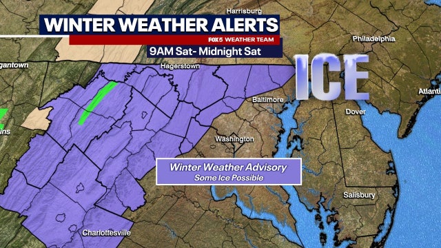 Winter weather alerts: Snow flurries spotted across DC, Maryland & Virginia
