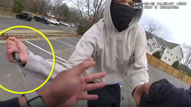Body-worn camera video shows 16-year-old suspect stab Fairfax County police officer