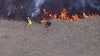 Crews contain large brush fire sparked by strong winds in Gaithersburg