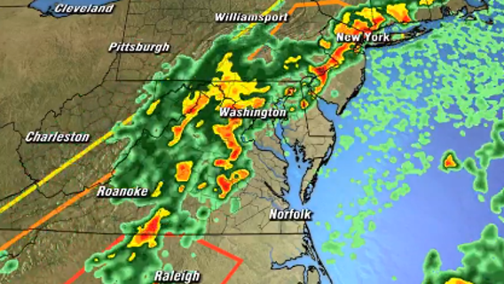 Severe thunderstorm warning issued for parts of Virginia, Maryland