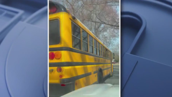 Video shows school bus driver cross into oncoming traffic lane to speed by driver in Largo