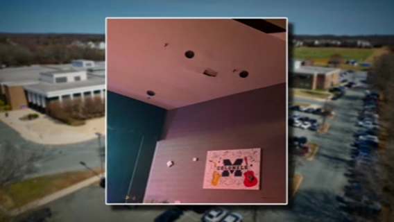 Ceiling collapses during high school play in Maryland