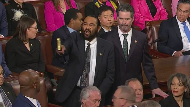 Democratic Rep. Al Green removed from chamber minutes into Trump's speech