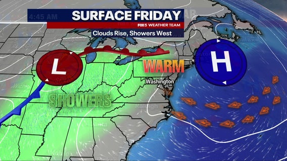 DC weather: Mild Friday with chance for scattered evening showers