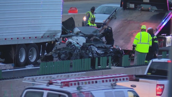 Driver killed in crash with tractor-trailer on I-495 in Virginia
