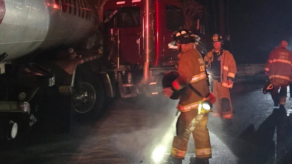 Tanker truck leaking gasoline into Fairfax County stream triggers hazmat response