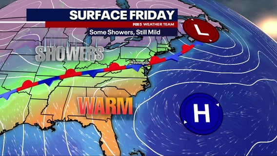 DC weather: Scattered showers and thunderstorms likely Friday ahead of unsettled weekend