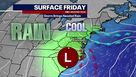 DC weather: Steady rain Friday, scattered showers Saturday