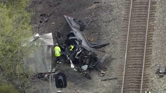 Amtrak train hits pickup truck at railroad crossing in Virginia
