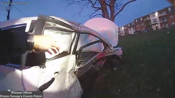 Video shows crash that killed mother of 4 as driver allegedly fled Prince George's County police