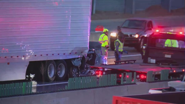 Driver killed in crash with tractor-trailer on I-495 in Virginia