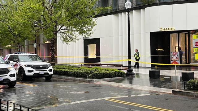 4 suspects use fire extinguisher as distraction during attempted Chanel store robbery in DC