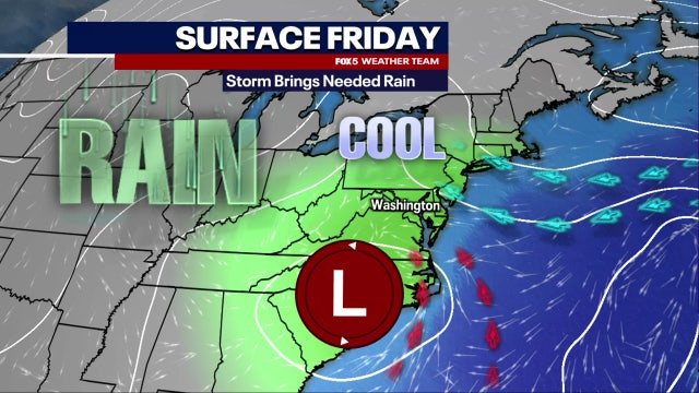 DC weather: Steady rain Friday, scattered showers Saturday