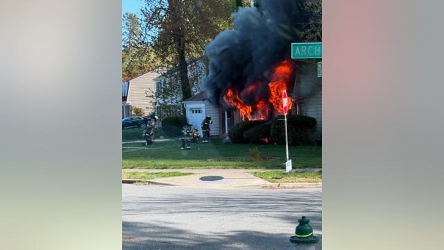 6 firefighters hospitalized after battling Maryland house fire