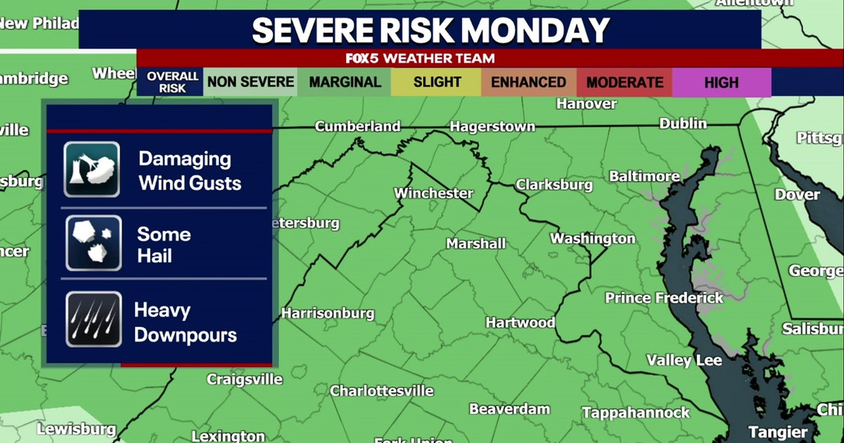 DC weather: Showers, thunderstorms likely Monday | FOX 5 DC