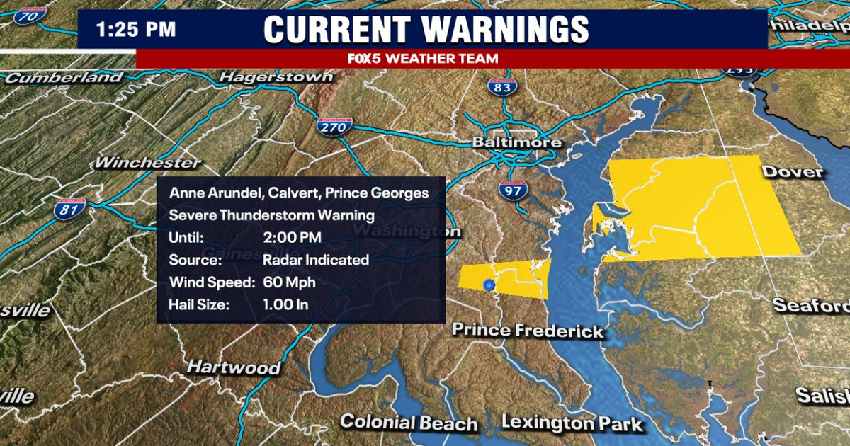 Severe thunderstorm warning lifted in DC region | FOX 5 DC