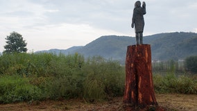 Melania Trump statue sawed off at ankles, stolen from Slovenian hometown