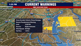 Severe thunderstorm warning lifted in DC region