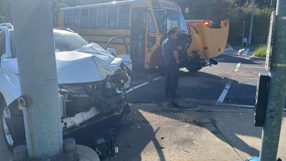 School bus collision in Silver Spring sends children to hospital