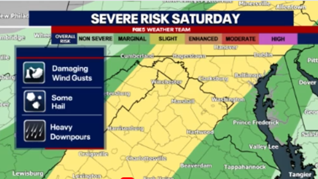 Severe thunderstorm warnings, watches issued for parts of Maryland, Virginia