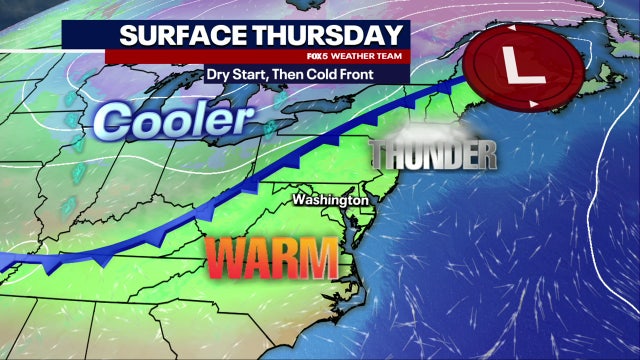 DC weather: Scattered showers, thunderstorms expected late Thursday