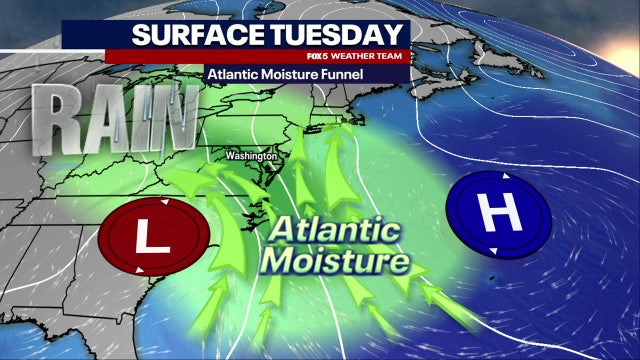 DC region Flood Watch issued Tuesday amid showers, thunderstorms