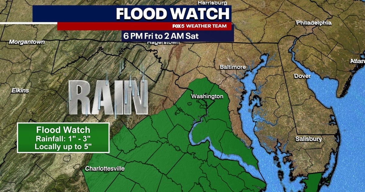 Flood Watch in DC region as showers and thunderstorms threaten through ...