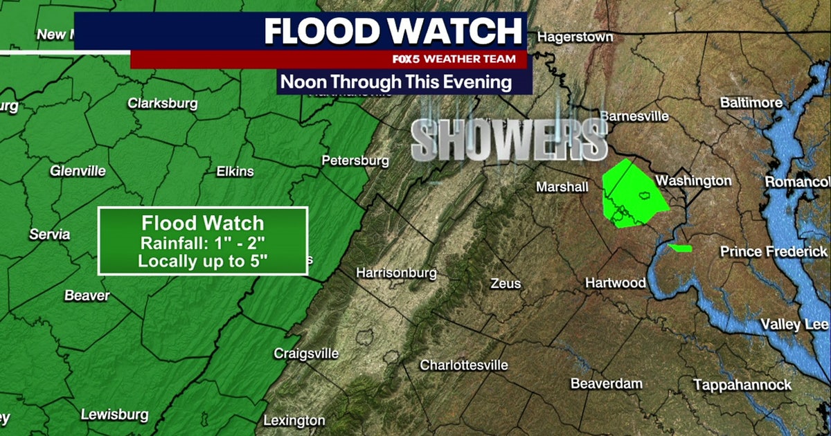 DC weather: Flood Watch through Monday evening; afternoon showers ...
