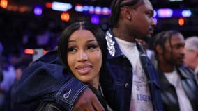 Cardi B makes suprise appearance at Stefon Diggs' youth football camp