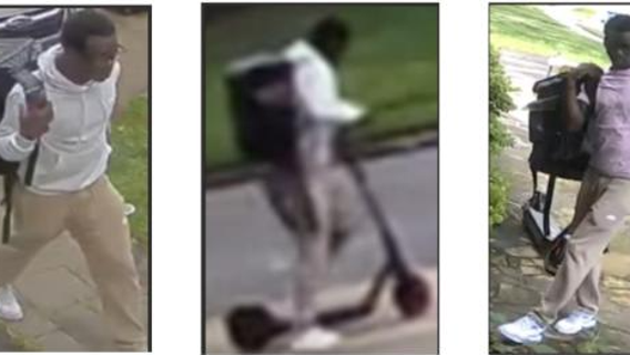 Porch pirate on e-scooter strikes twice in Fairfax County