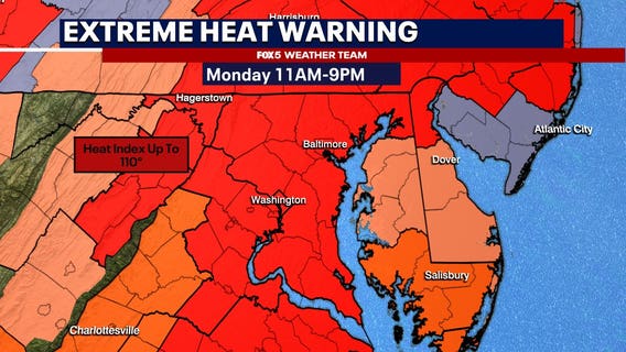 DC heat wave 2025: Extreme heat warning in effect with heat index up to 110 degrees