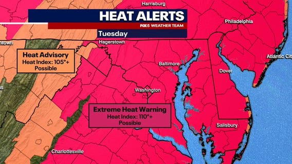 DC Heat Wave: Tuesday to see triple digital temperatures as extreme heat continues