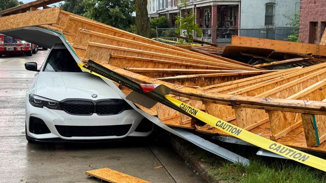 WATCH: Building collapses in Northeast DC during severe storms