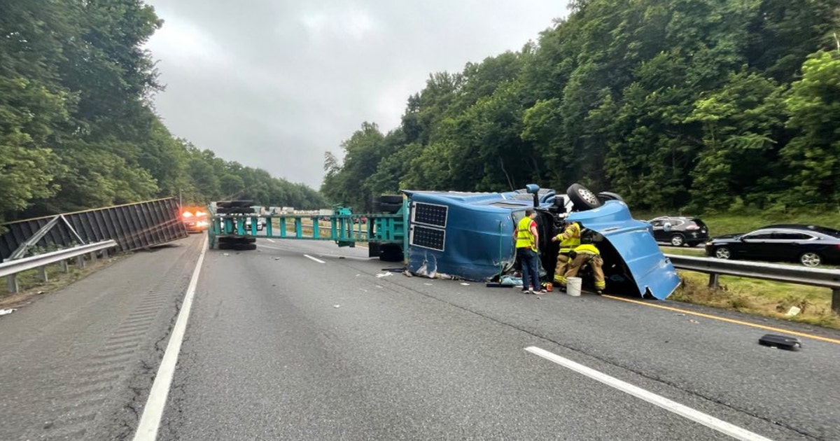 Overturned tractor-trailer snarls traffic on I-270 near Ijamsville ...