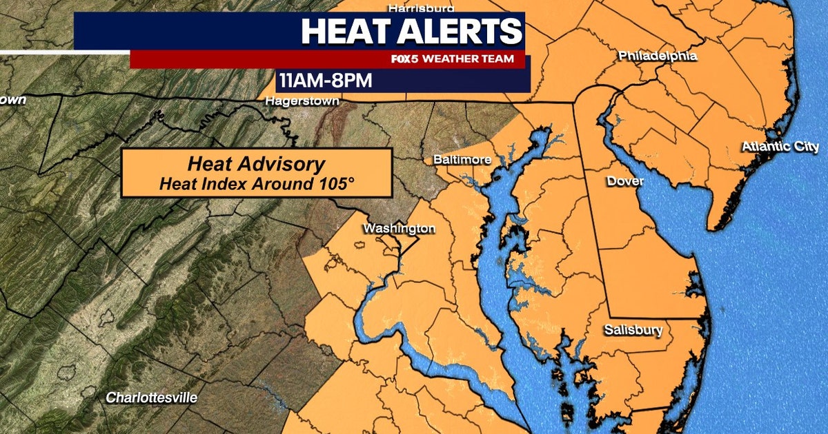 Heat Advisory: Dangerously hot, humid conditions Thursday across DC ...