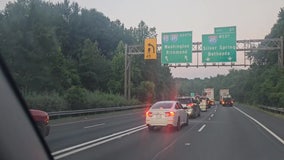 Driver killed in fiery crash near I-95/495 split in Beltsville