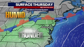 Spotty storms, cloudy skies across DC region Thursday as humidity continues