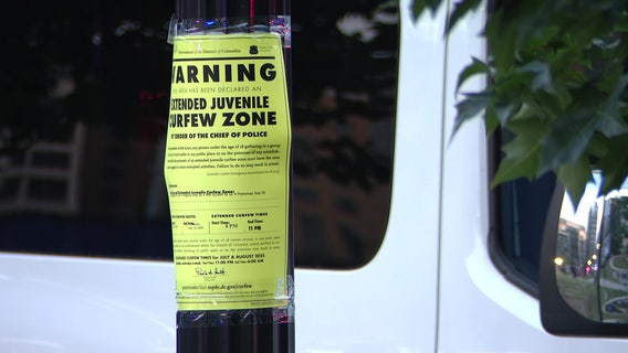 DC police enforce expanded juvenile curfew in Navy Yard