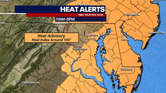 Heat Advisory: Dangerously hot, humid conditions Thursday across DC region