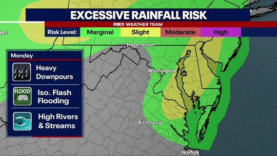 Scattered storms likely Monday as Tropical Storm Chantal’s remnants sweep DC region