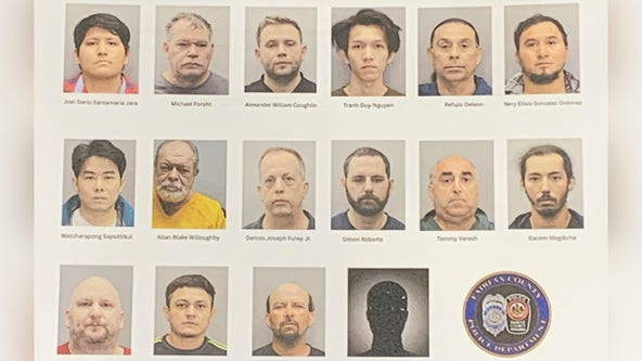 16 arrested in Fairfax County online predator sting: police