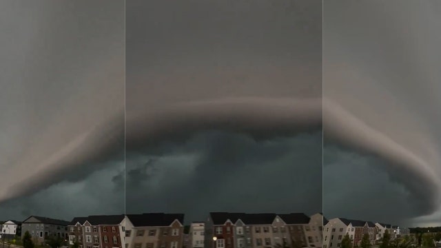 Video captures wall cloud over Maryland as severe storms slam DC region