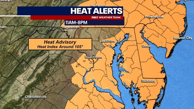 Heat Advisory: Dangerously hot, humid conditions Thursday across DC region
