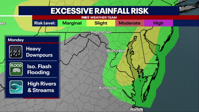 Scattered storms likely Monday as Tropical Storm Chantal’s remnants sweep DC region