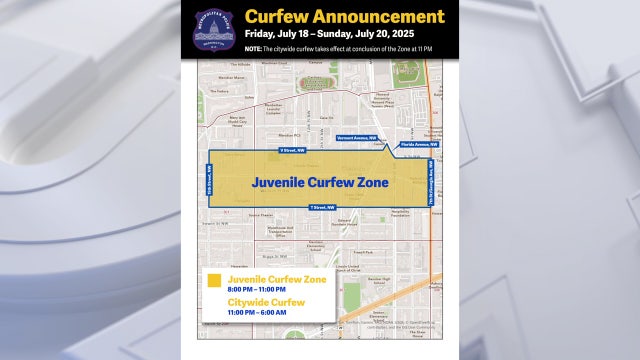 DC to enforce youth curfew zone Friday in U Street corridor