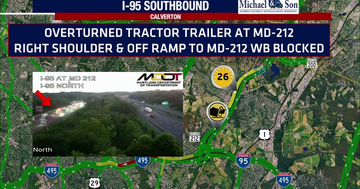 Overturned tractor-trailer causes delays on I-95 | FOX 5 DC