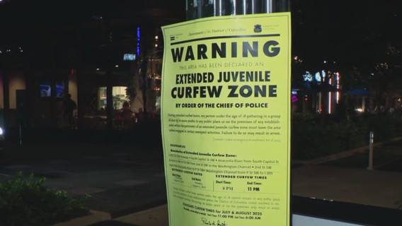 DC police announce Navy Yard juvenile curfew zone starting Friday amid Trump’s takeover push